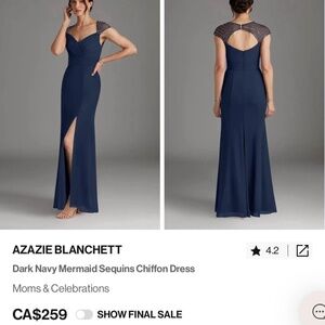 Azazie Navy Mother of Bride/Bridesmaid Dress